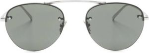 Saint Laurent Eyewear SL 575 zonnebril met rond montuur Zilver