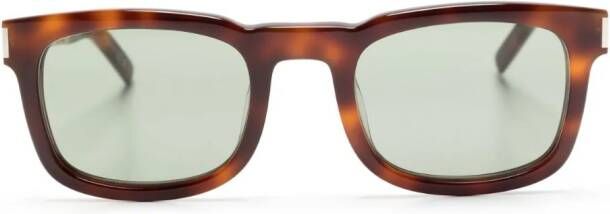 Saint Laurent Eyewear SL 581 zonnebril met vierkant montuur Bruin