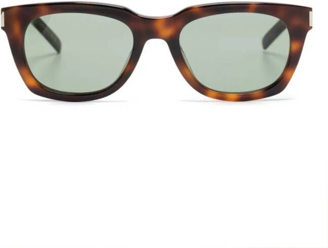 Saint Laurent Eyewear SL 582 zonnebril met vierkant montuur Bruin