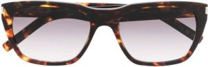 Saint Laurent Eyewear SL 598 zonnebril met rechthoekig montuur Bruin