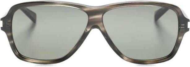 Saint Laurent Eyewear SL 609 zonnebril met piloten montuur Grijs