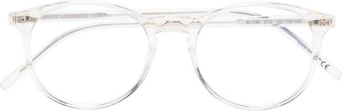 Saint Laurent Eyewear SL106 bril met pantos montuur Beige