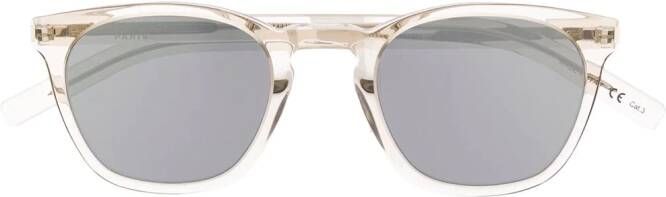 Saint Laurent Eyewear SL28 zonnebril met vierkant montuur Wit