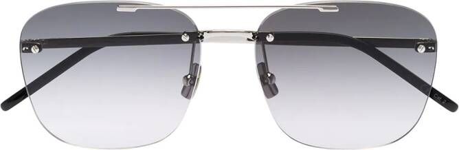 Saint Laurent Eyewear SL308 zonnebril met vierkant montuur Grijs