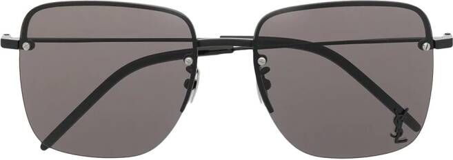 Saint Laurent Eyewear SL312M zonnebril met vierkant montuur Zwart