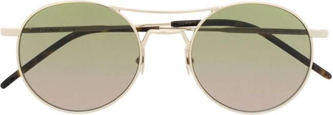 Saint Laurent Eyewear SL421 zonnebril met rond montuur Goud