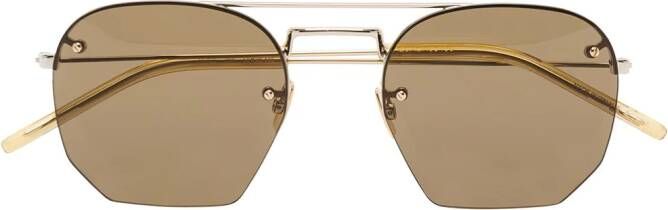 Saint Laurent Eyewear SL422 zonnebril met geometrisch montuur Goud