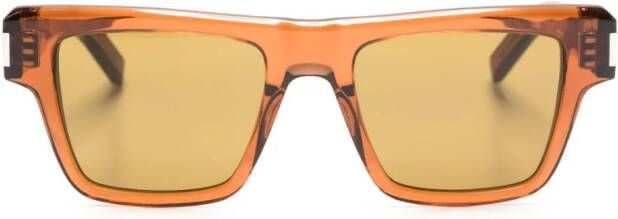 Saint Laurent Eyewear SL469 zonnebril met vierkant montuur Bruin