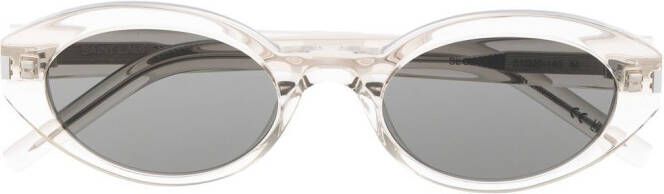 Saint Laurent Eyewear SL567 zonnebril met ovaal montuur Beige