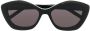 Saint Laurent Eyewear SL68 zonnebril met kattenoog montuur Zwart - Thumbnail 1