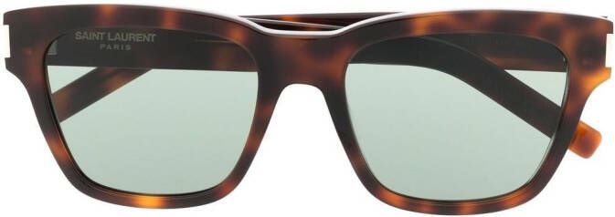 Saint Laurent Eyewear Zonnebril met wayfarer montuur Bruin