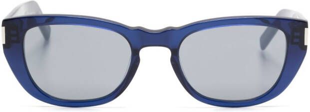 Saint Laurent Eyewear Zonnebril met cat-eye montuur Blauw