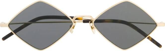 Saint Laurent Eyewear Zonnebril met diamant montuur Zwart