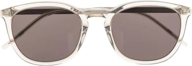 Saint Laurent Eyewear Zonnebril met doorzichtig montuur Grijs