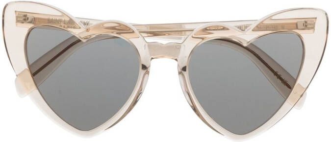 Saint Laurent Eyewear Zonnebril met hartvormig montuur Beige
