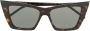 Saint Laurent Eyewear Zonnebril met kattenoog montuur Bruin - Thumbnail 1