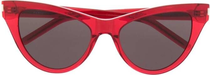 Saint Laurent Eyewear Zonnebril met kattenoog montuur Rood