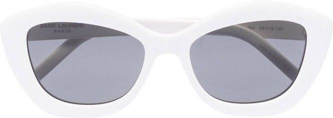 Saint Laurent Eyewear Zonnebril met kattenoog montuur Wit