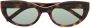 Saint Laurent Eyewear Zonnebril met logoplakkaat Bruin - Thumbnail 1