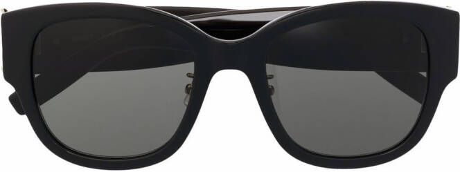 Saint Laurent Eyewear Zonnebril met logoplakkaat Zwart