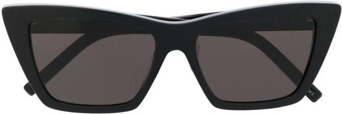 Saint Laurent Eyewear Zonnebril met logoprint Zwart