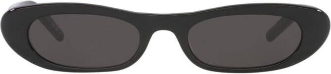 Saint Laurent Eyewear Zonnebril met ovaal montuur Zwart