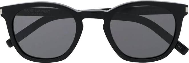 Saint Laurent Eyewear Zonnebril met rond montuur Zwart