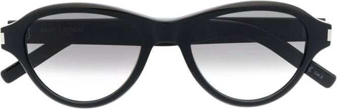 Saint Laurent Eyewear Zonnebril met rond montuur Zwart