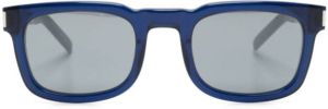 Saint Laurent Eyewear Zonnebril met vierkant montuur Blauw