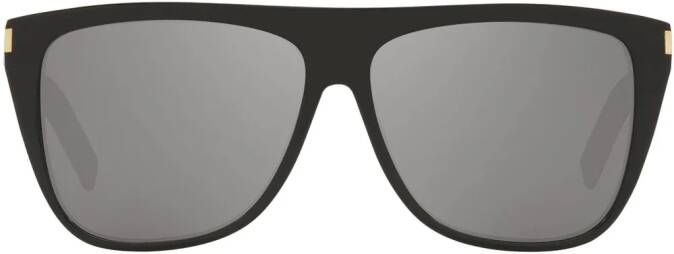 Saint Laurent Eyewear Zonnebril met vierkant montuur Zwart