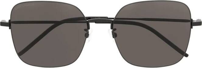 Saint Laurent Eyewear Zonnebril met vierkant montuur Zwart