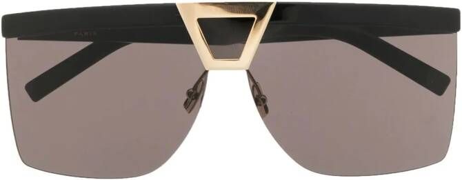 Saint Laurent Eyewear Zonnebril met vierkant montuur Zwart