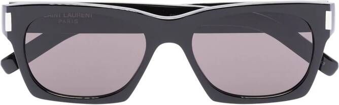 Saint Laurent Eyewear Zonnebril met vierkant montuur Zwart