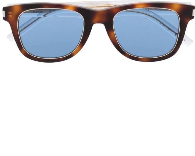 Saint Laurent Eyewear Zonnebril met wayfarer montuur Bruin