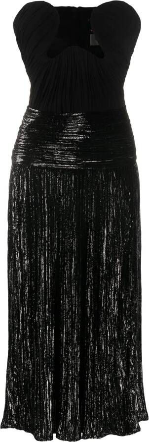 Saint Laurent Fluwelen jurk Zwart