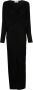Saint Laurent Gedrapeerde maxi-jurk Zwart - Thumbnail 1