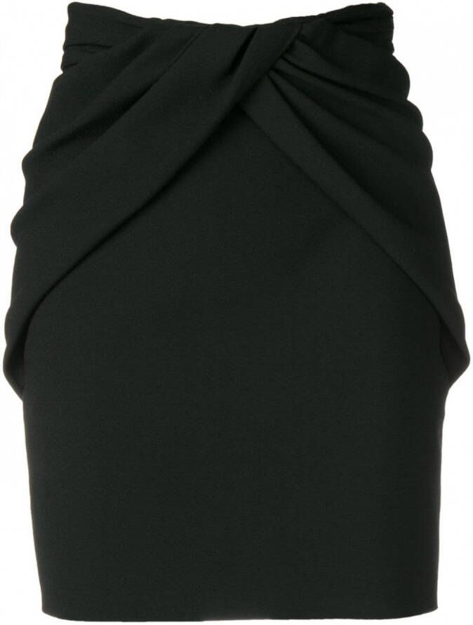 Saint Laurent Gedrapeerde rok Zwart