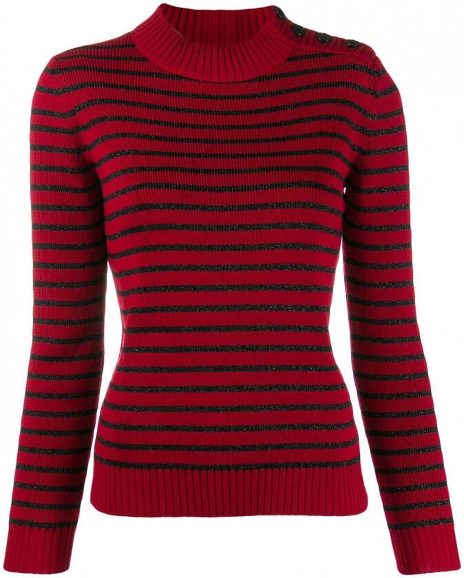 Saint Laurent Gestreepte trui Rood