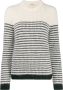 Saint Laurent Gestreepte trui Wit - Thumbnail 1