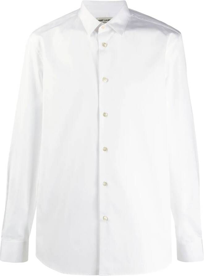 Saint Laurent Getailleerd overhemd Wit