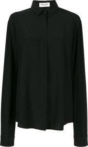 Saint Laurent Getailleerde blouse Zwart
