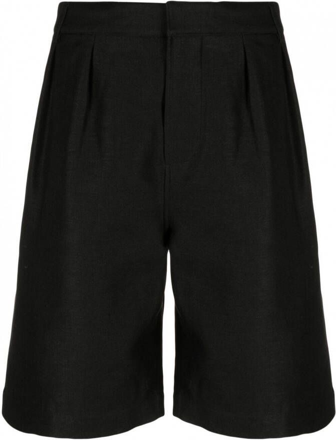Saint Laurent Getailleerde shorts Zwart