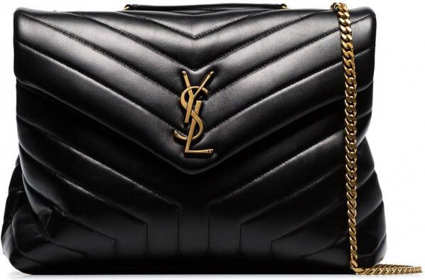 Saint Laurent Loulou gewatteerde schoudertas Zwart