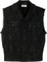 Saint Laurent Gilet met abstracte print Zwart - Thumbnail 1