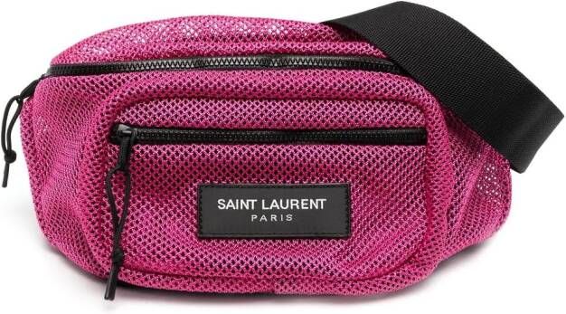 Saint Laurent Heuptas met mesh vlak Roze