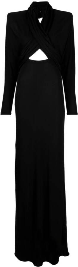 Saint Laurent Maxi-jurk met capuchon Zwart