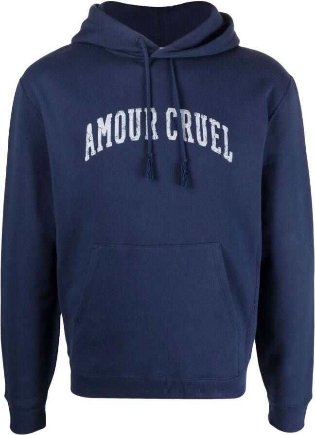 Saint Laurent Hoodie met tekst Blauw