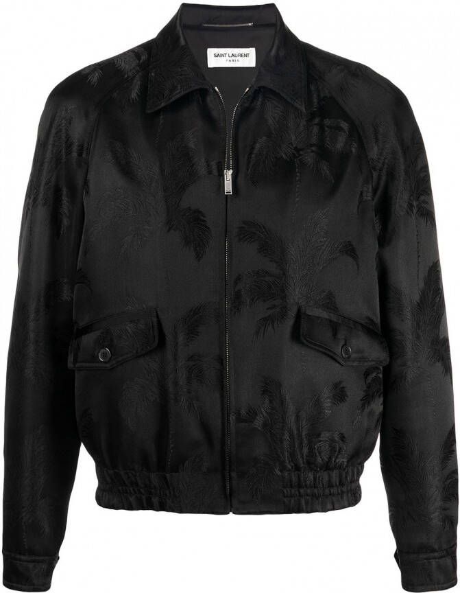 Saint Laurent Jack met geborduurde palm Zwart