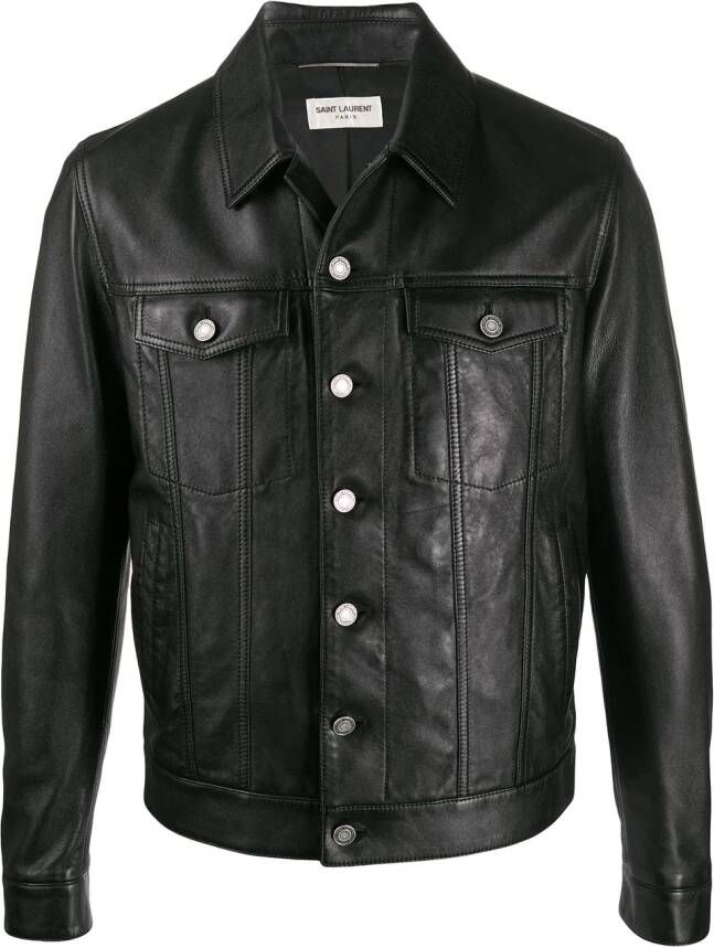Saint Laurent Jas met borstzakken Zwart