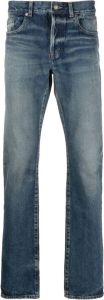 Saint Laurent Jeans met stonewashed-effect Blauw